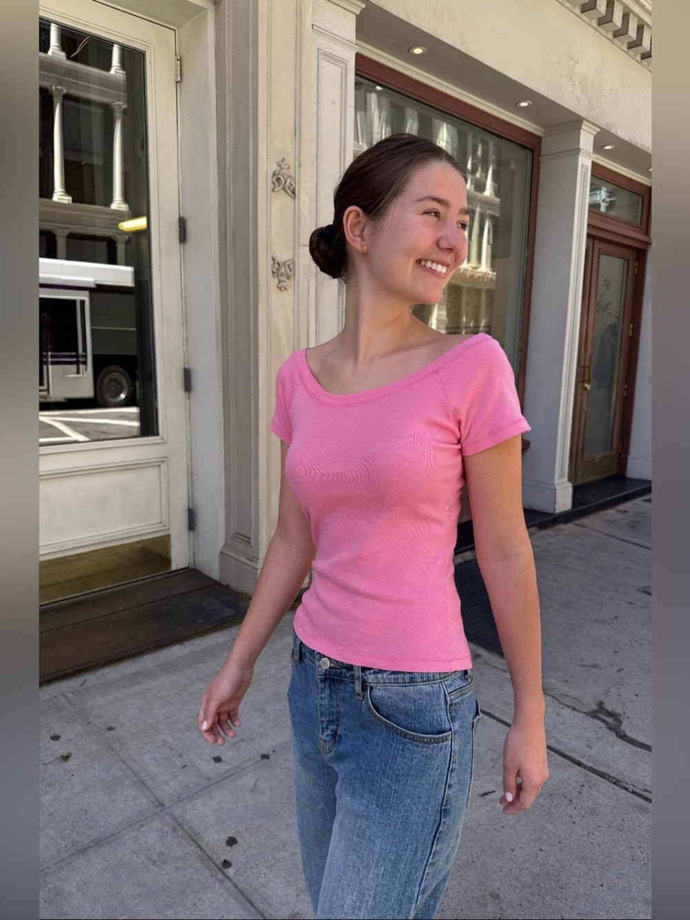NWT | Brandy Melville Ginny Top | Pink | Size XS/S | Made in Italy || 🇮🇹 - Picture 2 of 6